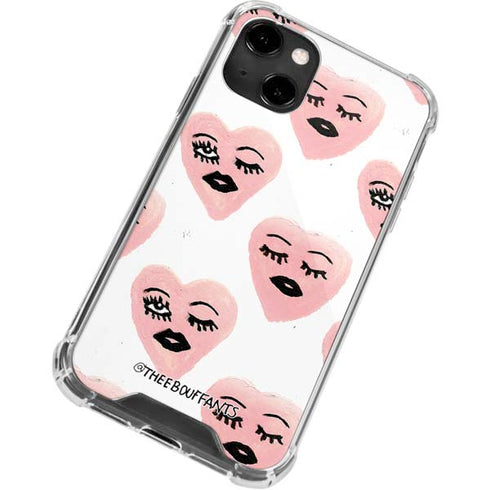Bouffants and Broken Hearts Winking Hearts iPhone 14 Clear Case